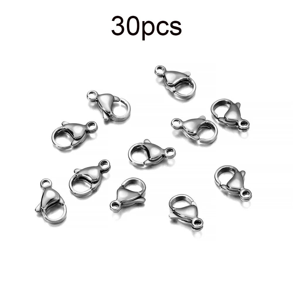 10-30 Stück Edelstahl vergoldet Karabinerverschluss Klauenverschlüsse für Armband Halskette Kette Diy Schmuckherstellung Zubehör