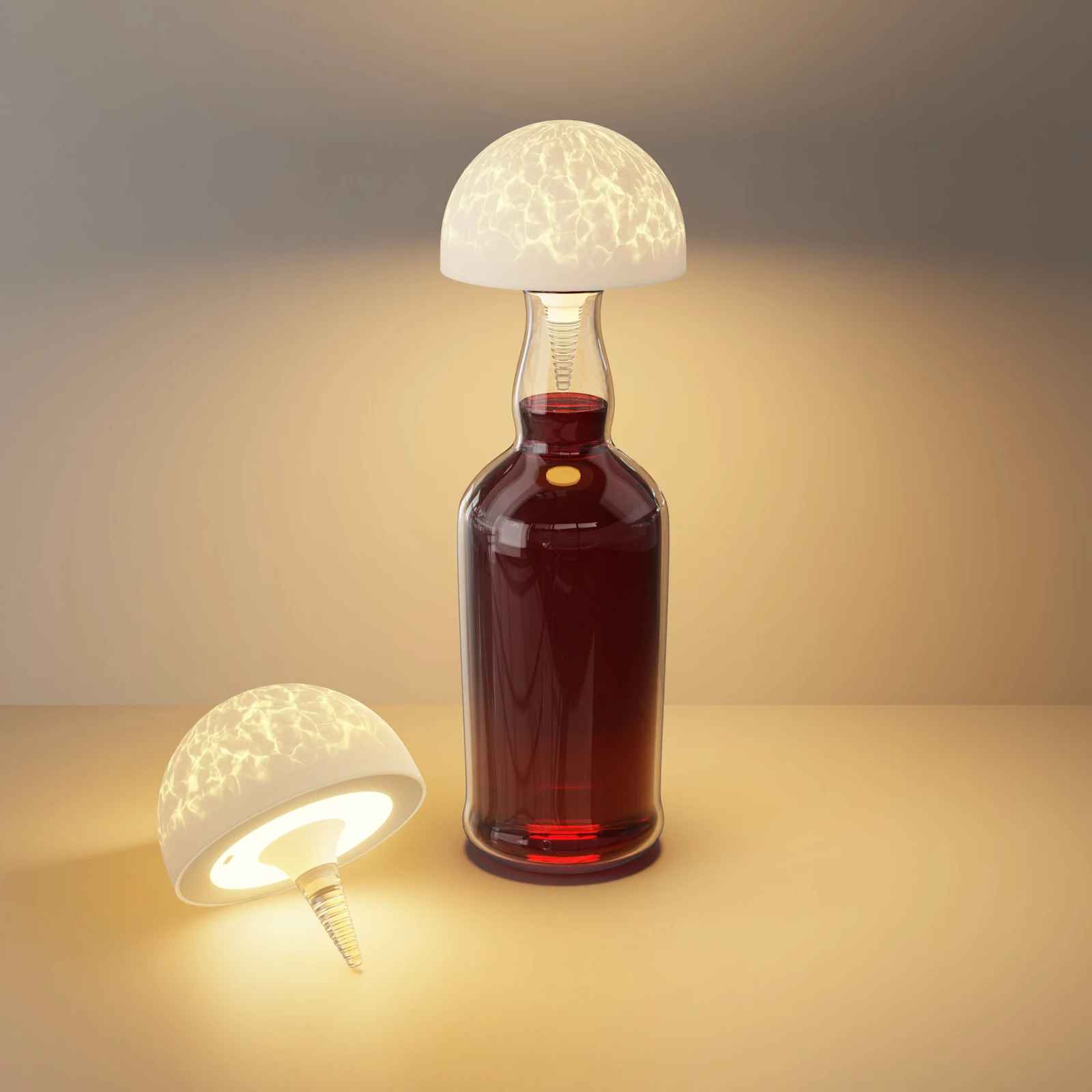 

Modern Design RGB Embed Wine Bottle Lamp USB Rechargeable Touch Night Lights Bar Bedroom Bedside LED Table Lamp