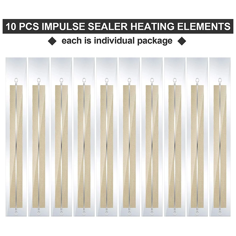 10 Pieces Impulse Sealer Replacement Parts Impulse Sealer Heating Elements Service Spare Repair Parts Kit for FS-200