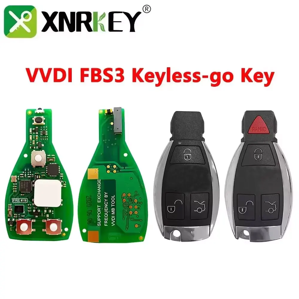 

Xhorse MB VVDI FBS3 BGA Keyless Go Key 315/433Mhz For Mercedes Benz W204 W207 W212 W164 W166 W221 3/4 Button Car Key