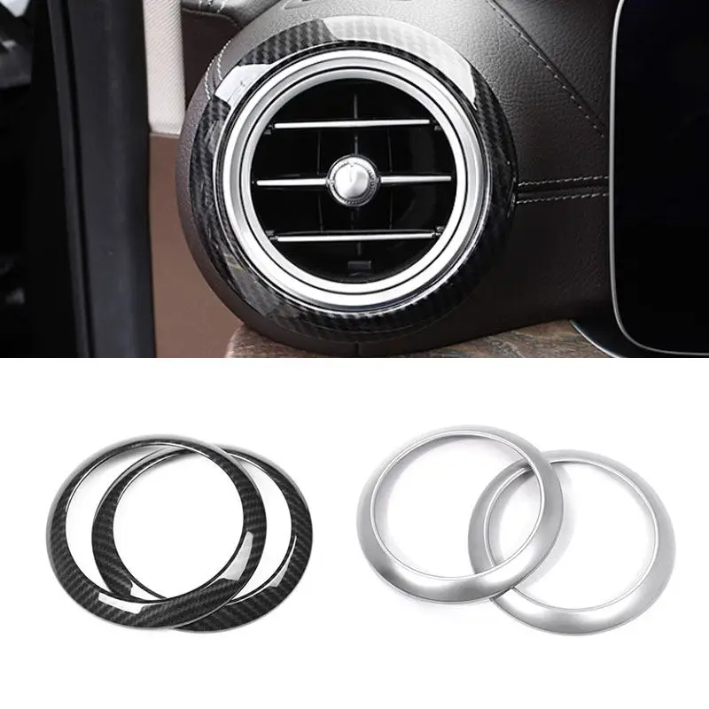 

For Mercedes Benz E class W213 2016 2017 2018 ABS Car Interior Dashboard Panel Side Air Outlet Vent Frame Ring Cover Trim