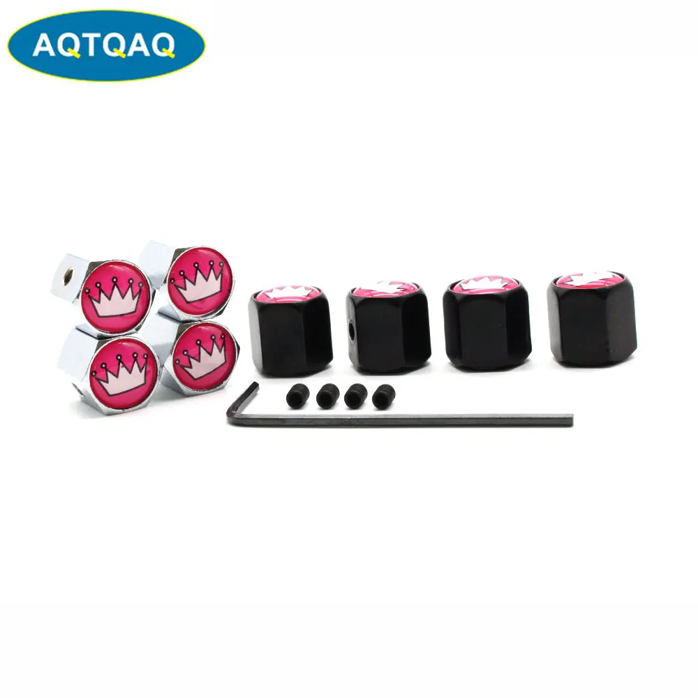 

5 Pcs/Set Car Styling Zinc Alloy Anti-theft The Only Crown Logo Car Tire Valve Caps Wheel Tires Tire Stem Air Cap Airtight Cover