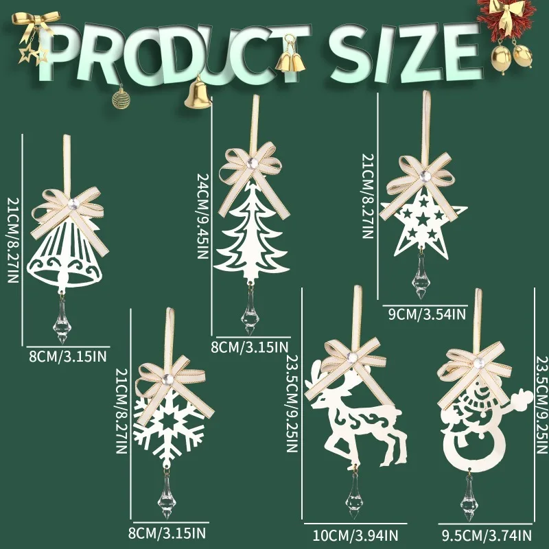 Christmas Decorative Supplies Creative Wrought Iron Icicle Hanging Ornaments Exquisite Pendants Designed with Elk Unique Present