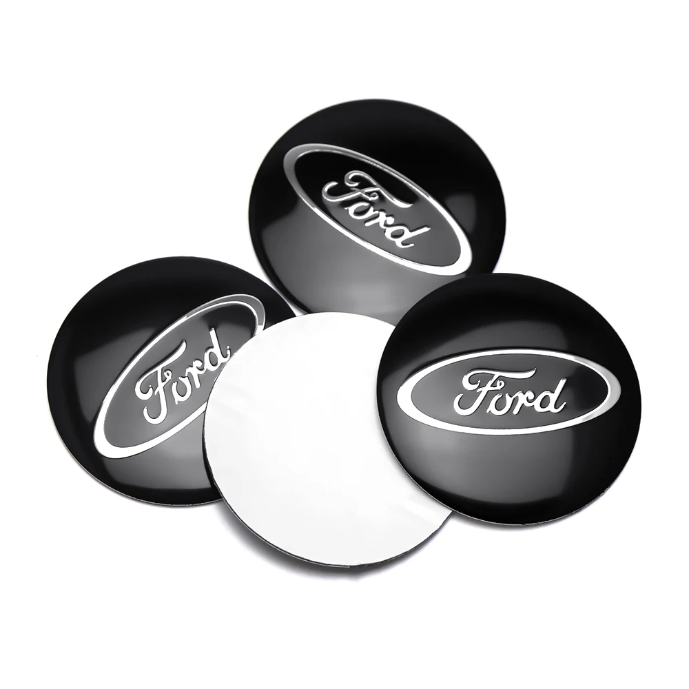 3D Car Styling Aluminum Emblem Car Wheel Center Hub Caps Dust Cover Sticker For Ford Focus MK2 MK3 Ranger Fiesta S MAX Mustang