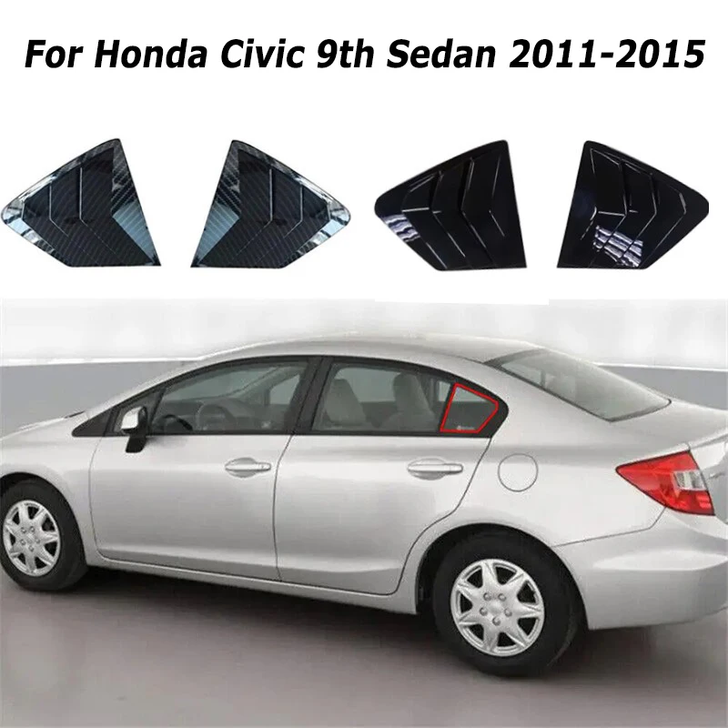 

Car Rear Side Window Louver for Honda Civic 9th Sedan 2011-2015 Shutter Blind Trim Cover Exterior Tuning Parts Car Accessories