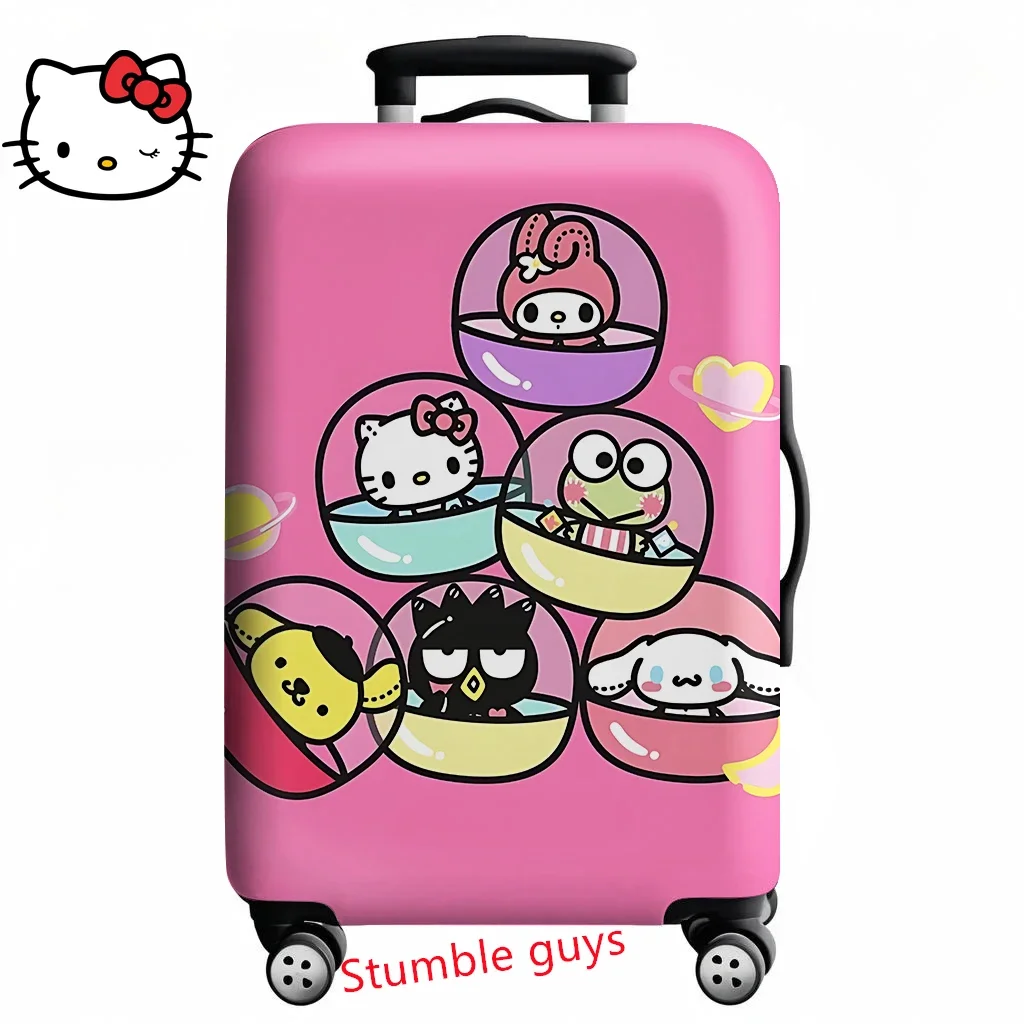 

Kawaii Hello Kitty Luggage Cover Fits 18-32 Inch Suitcases Anime Travel Protector For Fans