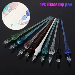 Writing Supplies School Supplies Filling Ink Handmade Calligraphy Signature Glass Dip Pen Dipping Pen Crystal Fountain Pens