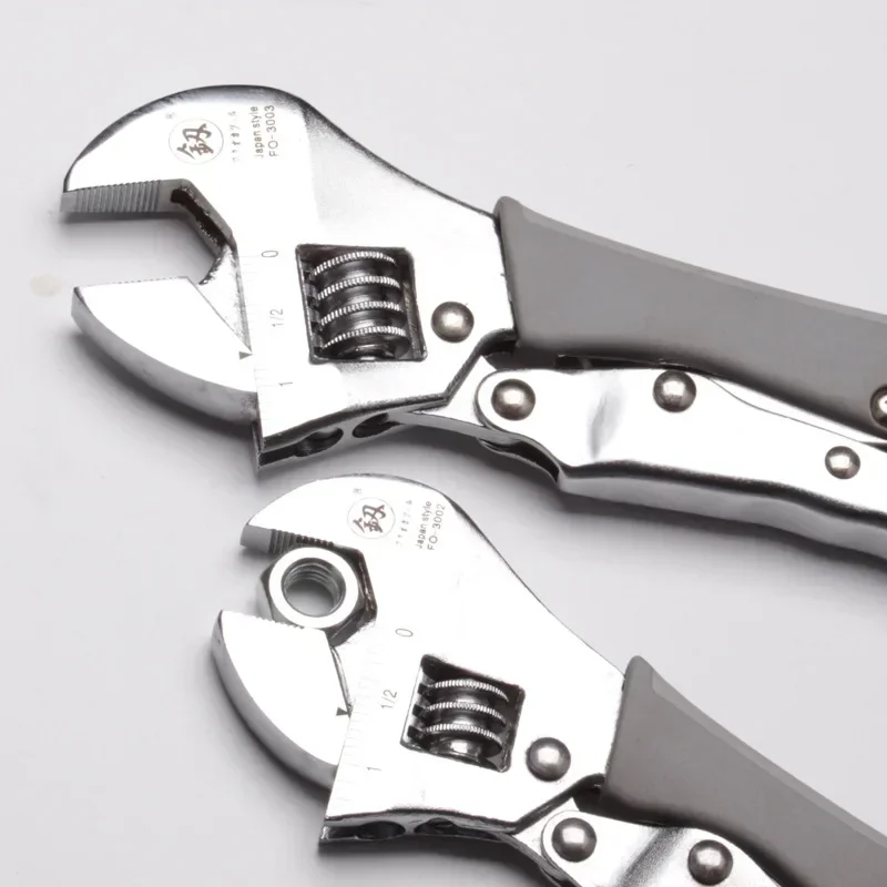 Industrial Grade Strong Locking Spanner Locking Pliers Adjustable Plate Open-end Wrench FO-3002/3003 High Hardness Tool Steel