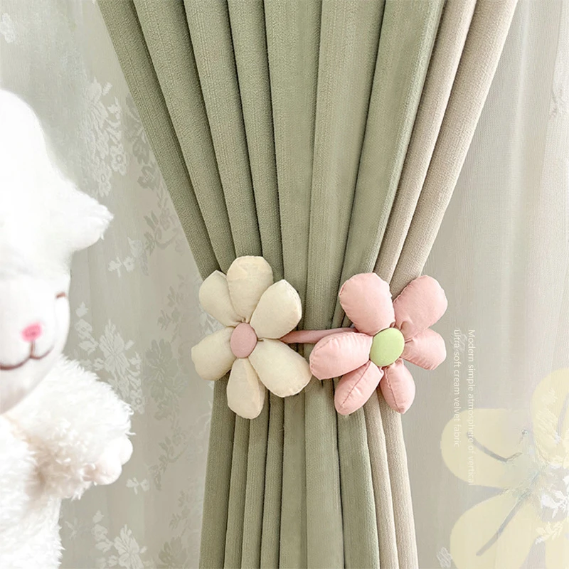 Children's Room Curtains Matcha Green Solid Color Curtains for Living Room Bedroom Dining Room Thickened High Blackout Curtains