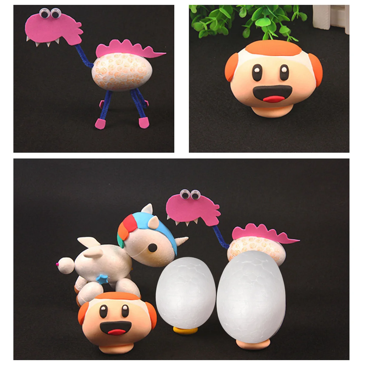 10 قطعة بيضة رغوية بيضاء 8 سنتيمتر لعيد الفصح لتقوم بها بنفسك الحرفية ديكور الاطفال مهرجان حشو دائم الصلبة خفيفة الوزن مونتيسوري التعليمية #5