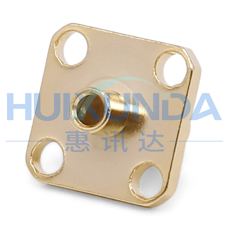 RPSMA-KFB2 SMA female external thread internal needle four-hole flange welding 670-086/RG405-2 cable