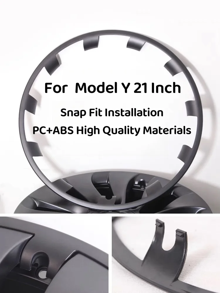 4PCS Hub Protection Cap  21-Inch Wheel Caps Performance Replacement Wheel Full Rim Cover Accessories For Tesla Model Y 2020-2024