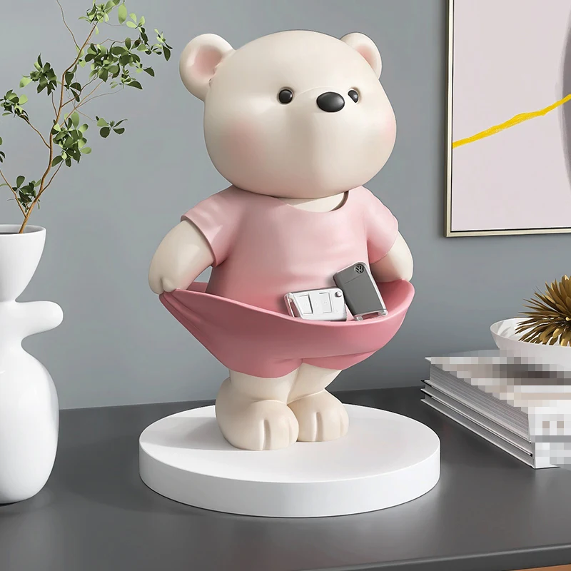 

Cream Wind Bear Gateway Key Storage Decoration, Home Decoration, Living Room, TV Cabinet, Door, Cute Birthday Gift