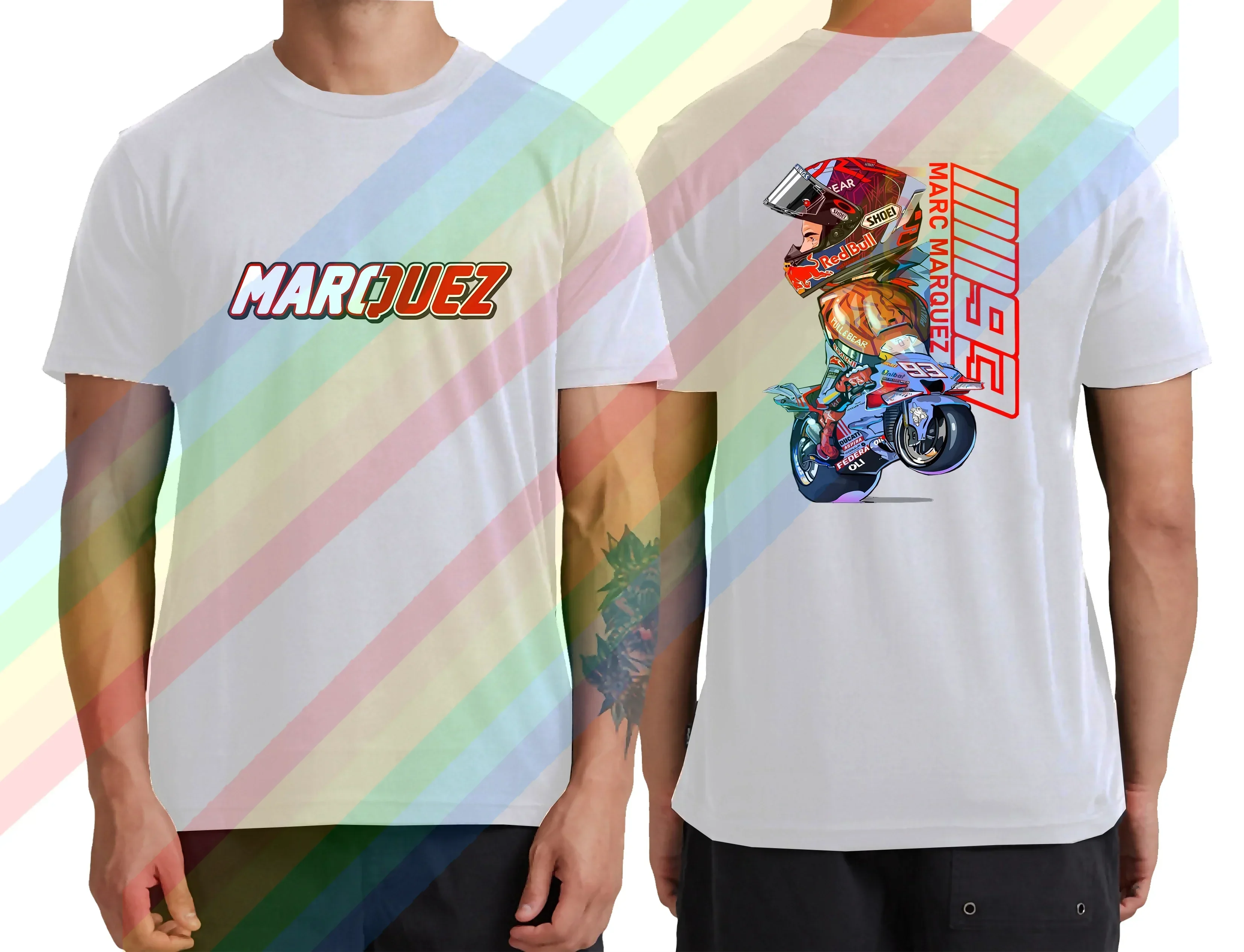 

Men's Summer Amazing Print T-Shirt Marquezs Sports Adventure Cotton Marc Women's Gift Short Sleeve