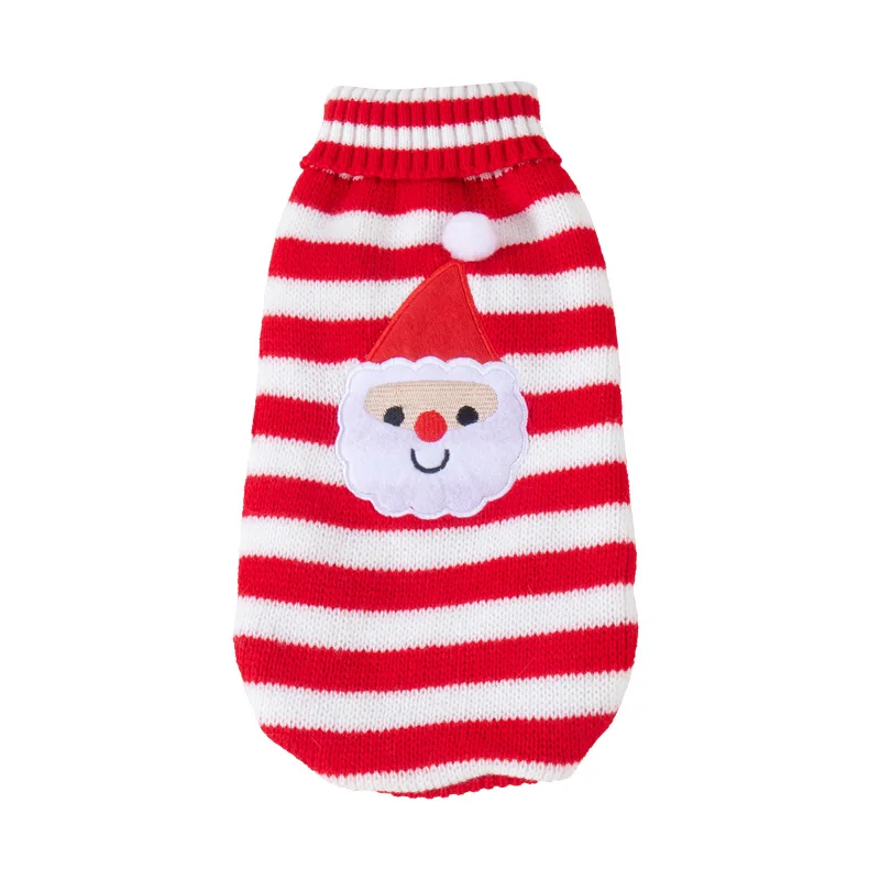 Pet Clothes Small and Medium Dogs Autumn and Winter Clothes Cross-Border Santa Claus Pet Knitted Sweater Halloween Dog Clothes