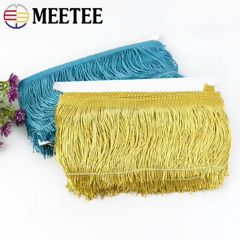 10Yards Meetee 10/15/20/30cm Polyester Tassel Fringe Trim Lace Ribbon DIY Sewing Latin Dress Garment Decoration Accessories
