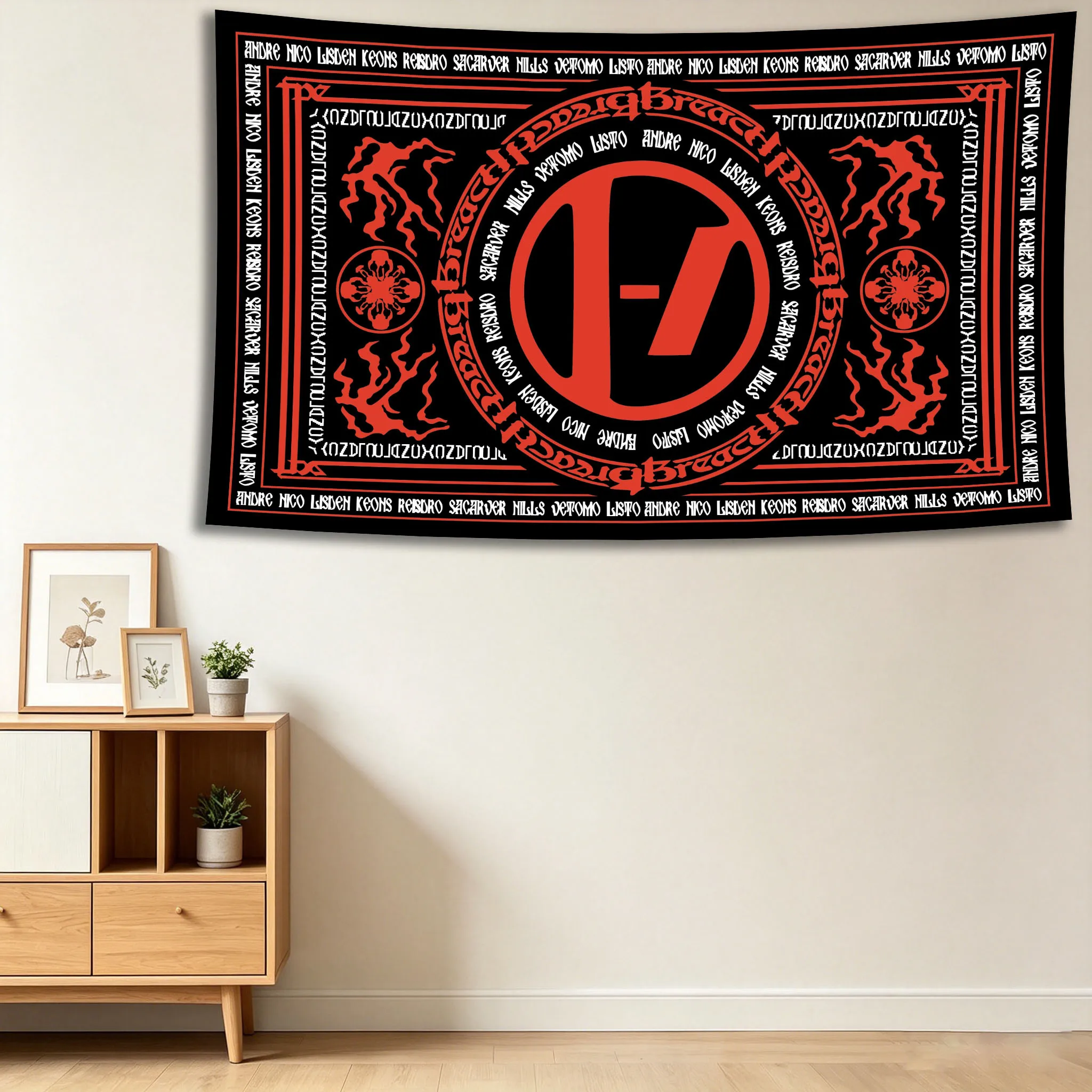 1 Stück Musik-Fans-Wandteppich T-TwentyS-One-PilotsS Flaggen-Druck Bandbanner für Raumdekoration Wandteppiche Party-Hintergrundtuch