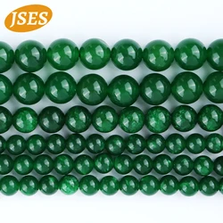 AA Natural Dark Green Taiwan Jasper Jade Beads for Jewelry Making Needlework Accessories DIY Bracelets Wholesale Strand Beads