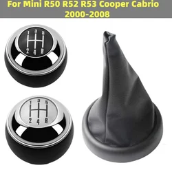 For BMW Mini Cooper R50 R52 R53 2001-2008 Hand Speed Pen Gear Shift Knob Gear Shift Collar Handbrake Gaiter Boot Cover Case