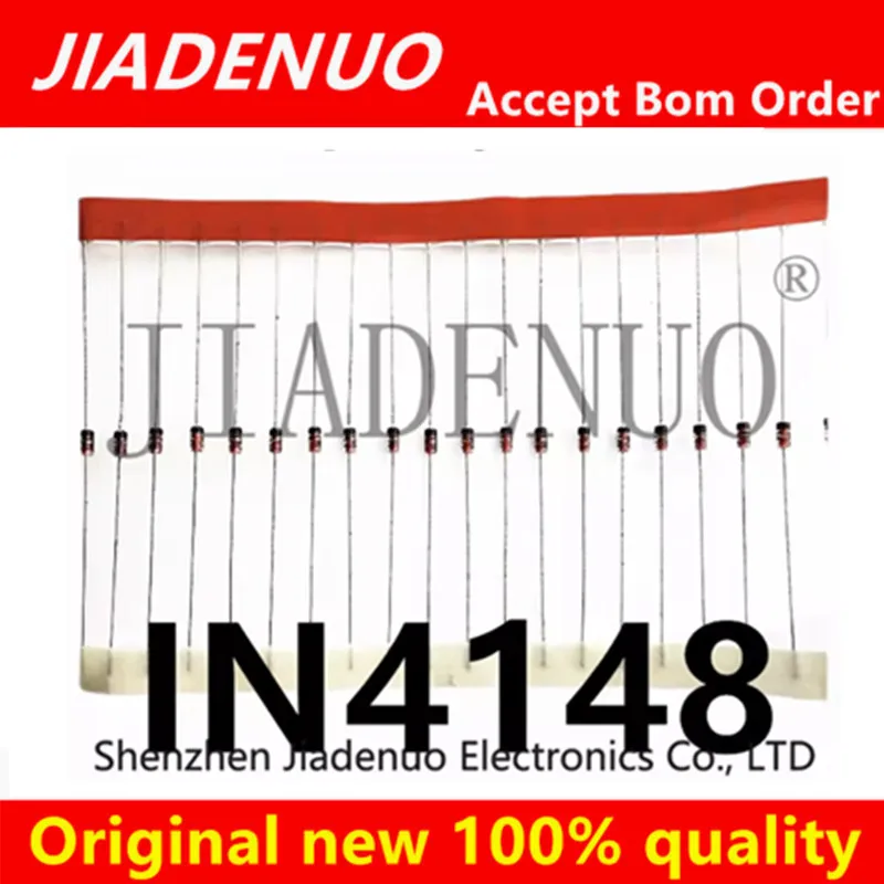 (100pcs)100% Original New 1N4148 IN4148 4148 DO-35 Chipset