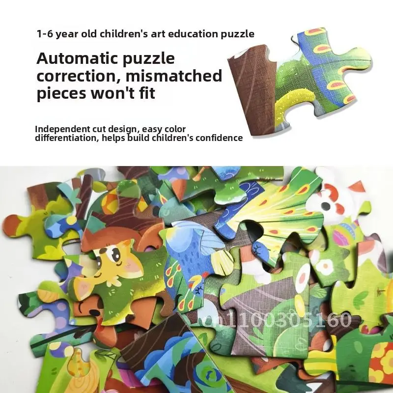 36 pezzi di giocattoli puzzle dinosauri per bambini, regali per l'educazione della prima infanzia, giocattoli puzzle per bambini