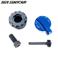 SUNTOUR XCM 30 XCT 28 Front Fork Speed Lockout Cover Lever End Cap Bolt Assembly Shoulder Control Damping Rod Cartridge Top Cap