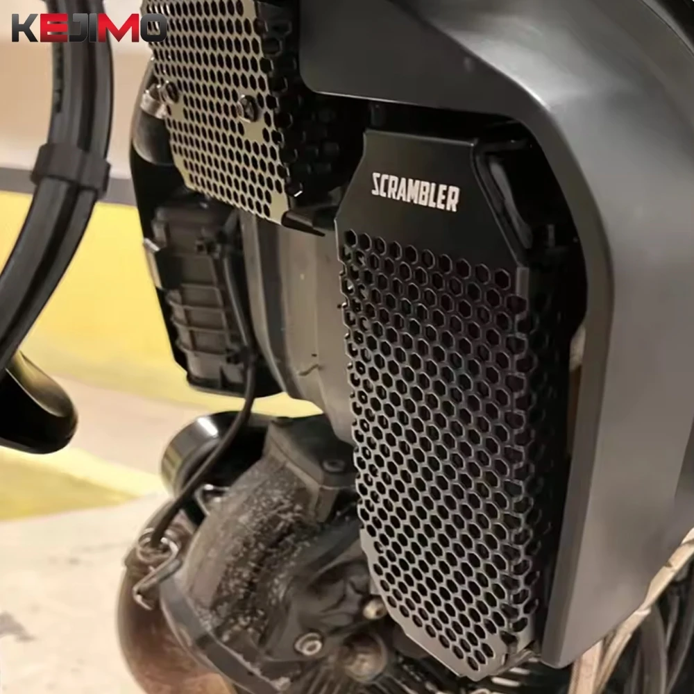

2026 2025 For Ducati Scrambler800 Scrambler 800 2015 - 2024 Rectifier Radiator Shield Grille Guard Oil Cooler Cover Protector