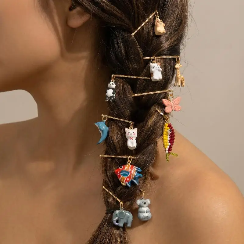 DIY Tieranhänger Charms Niedliche Elefanten-, Eichhörnchen- und Panda-Muster Ornamente für Handgemachten Schmuck, Schlüsselanhänger und Armband-Herstellung. – Detail 9