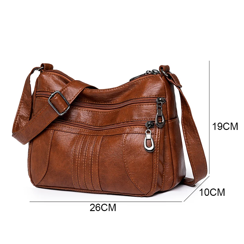 High Quality Solid Color Leather Shoulder Crossbody Bags For Women 2024 Luxury Handbags Women Bag Designer Casual Top Handbags