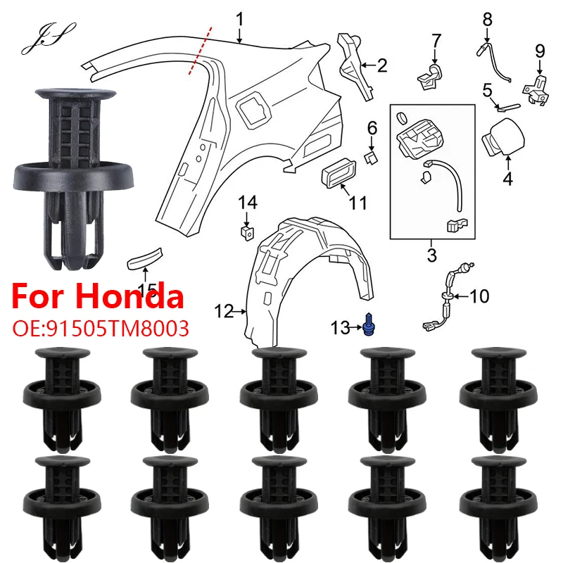 10Pcs Car Plastic P…