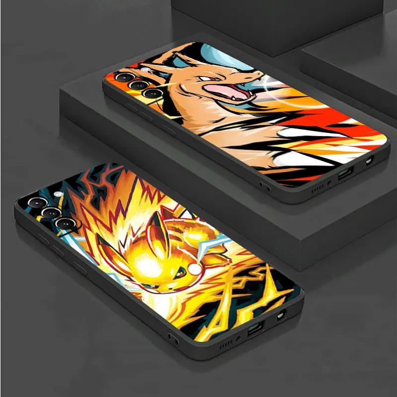 Hoesje Voor Samsung Galaxy S23 S22 Ultra S20 S24 Plus S21 Fe S10 Plus S10e S9 S8 Siliconen Funda Tpu Telefoon Cover Anime Cool Pokemon