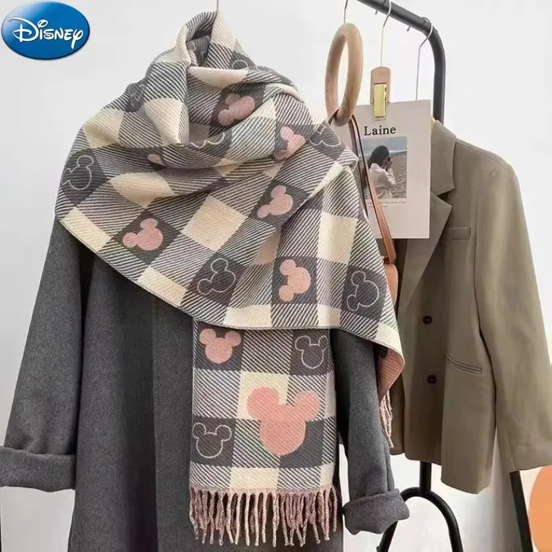 Disney Accessories Scarf Minnie Mouse Mickey Shawl Women Scarves Foulard Blanket Plush Ladies Wraps Christmas Gift Birthday Girl