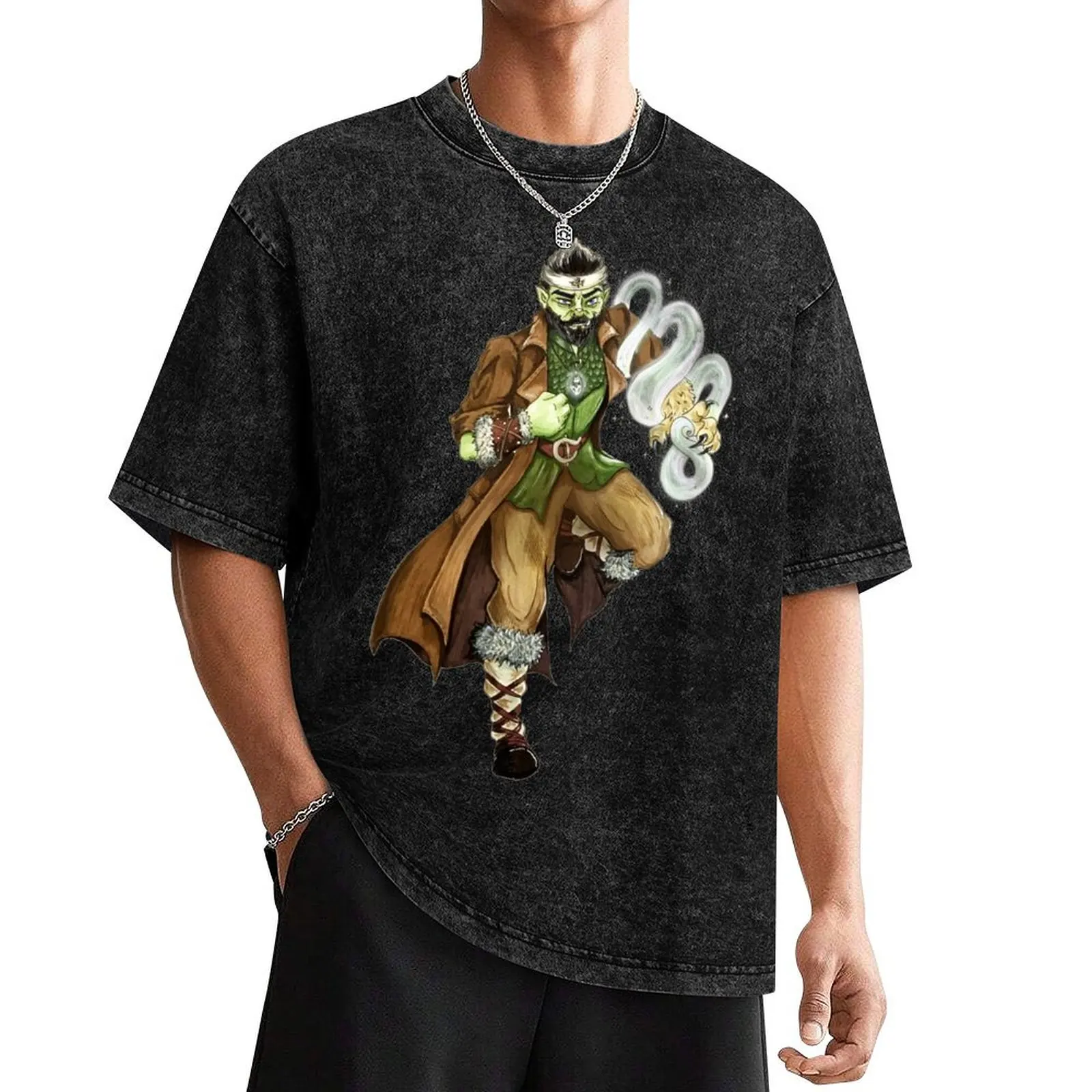 

Half Orc Druid T-Shirt customs design your own vintage anime shirt anime clothes designer t shirt men