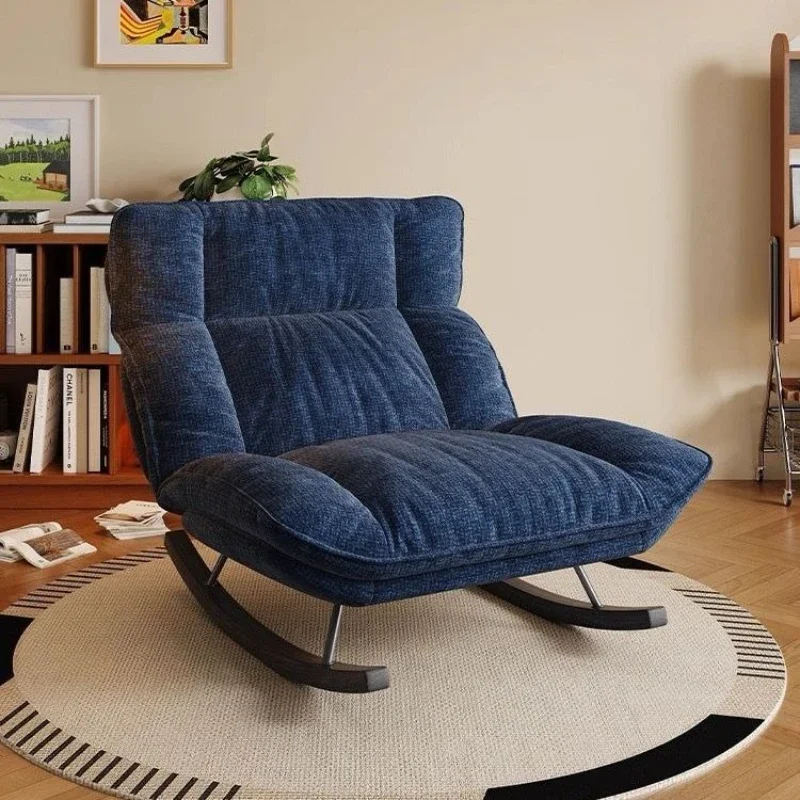 Multi-functional Rocking chair Lazy sofa Adjustable folding single sofa chair Home leisure bedroom Balcony lunch break recliner