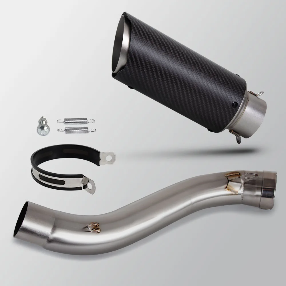 

Для CBR650F CB650F CBR650R CB650R 2014-2025 мотоциклетные надеваемые линии выхлопной трубы среднего звена, подключение карбонового глушителя