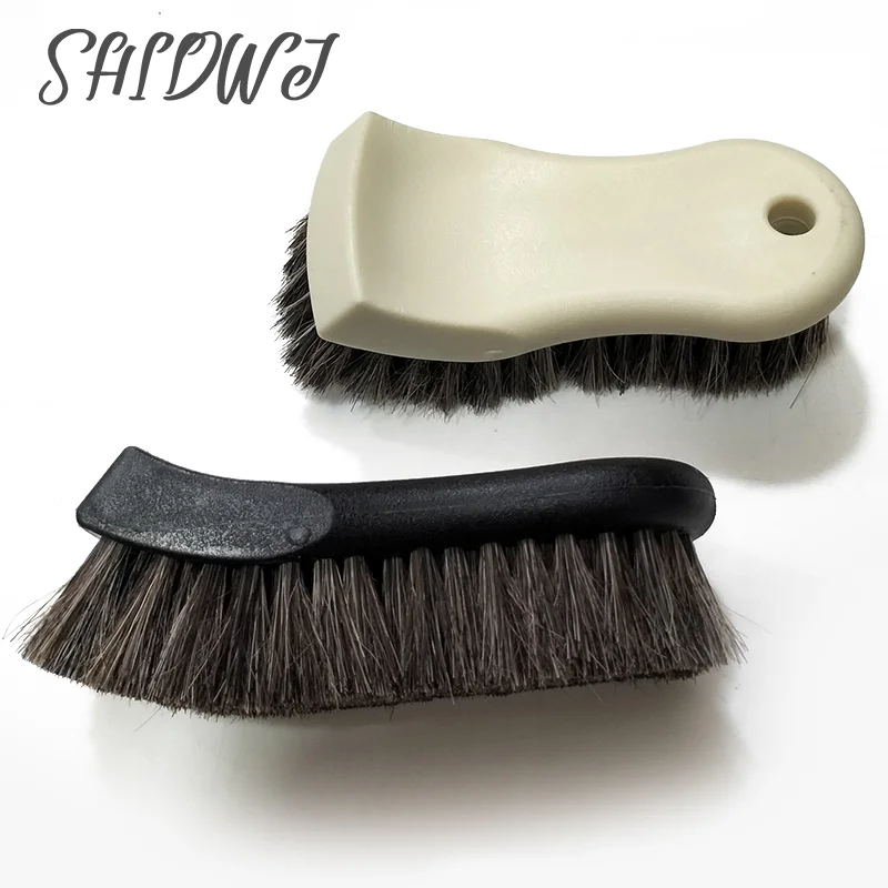 

Soft Horsehair Cleaning Brush Horsehair Detailing Brush Car Interior Detailing Tool Car Cleaning Brush Handle Details Brush