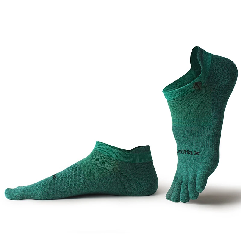 1 Pairs Coolmax Boat Socks for Men Solid Colors Breathable Cotton Quick-Drying Sweat-Wicking Elasticity Five-Finger Cycling Sock - Image 3