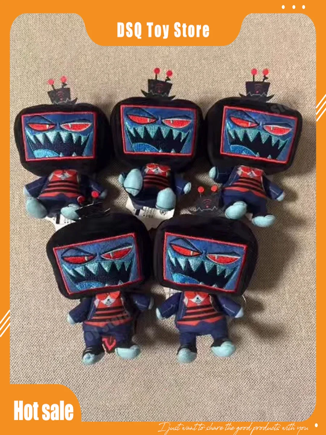 

Плюшевая игрушка-брелок VOX Alastor из Hazbin Hotel от Bandai Optical Factory, новая, для украшения сумки, праздничный подарок