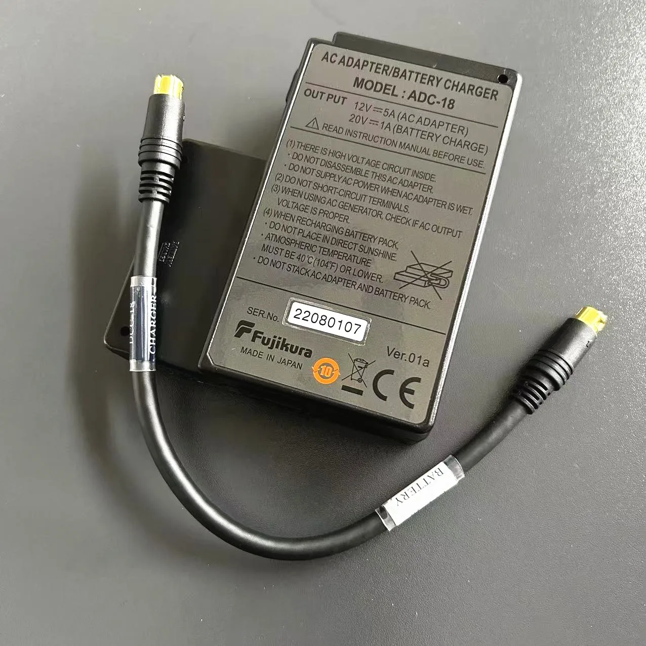 DHL Free Shopping 4 sets of Fujikura FSM-70S 80S AC adapter ADC-18+DCC-18 BTR-09 battery charging cables