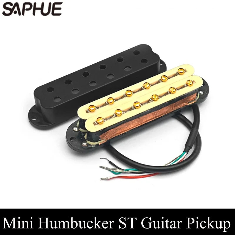 12 Adjustable Pole Piece Mini Humbucker ST Single Size Coil Pickup 4 Conducts 9K Output Coil Splitting Pickup