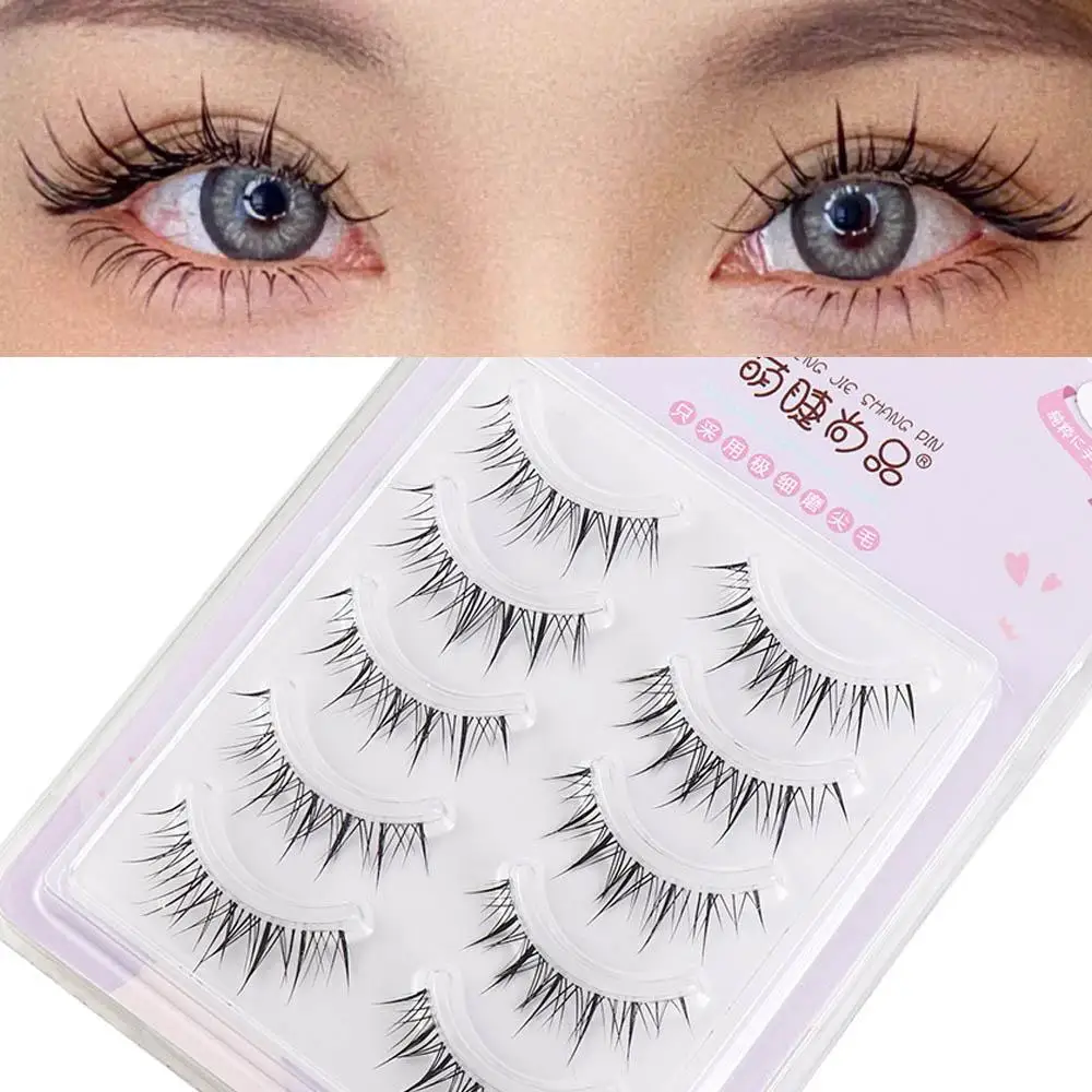 Transparent Stiel Koreanische Wispy Lange Frauen Comic Wimpern Make-Up Werkzeuge Manga Wimpern Fee Falsche Wimpern Volle Streifen Wimpern