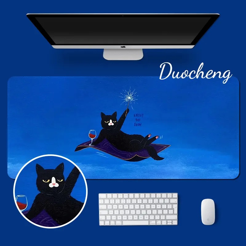 

Анимированный коврик для мыши увеличенного размера, двухмерный, для киберспорта, для компьютерной клавиатуры, для студенческого стола