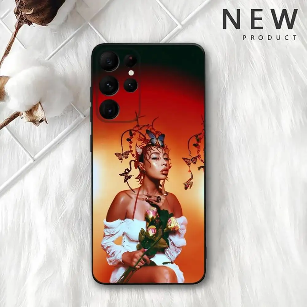 Kali Uchis Sincerely Phone Case For Samsung S 25,24,23,22,30,21,10,9,Ultra,Plus,Lite,FE,4,5G Black Soft Case