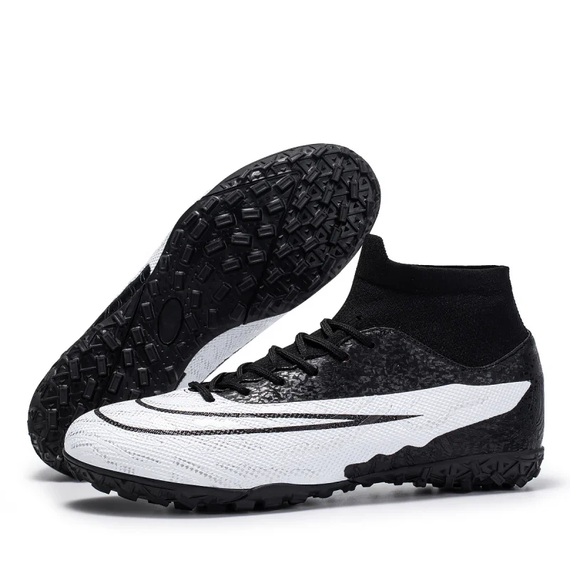 

2025 Football Shoes Men Light Soccer Shoes TF/FG Ankle Football Boots Outdoor Non-slip Grass Professional Training Match Sneaker