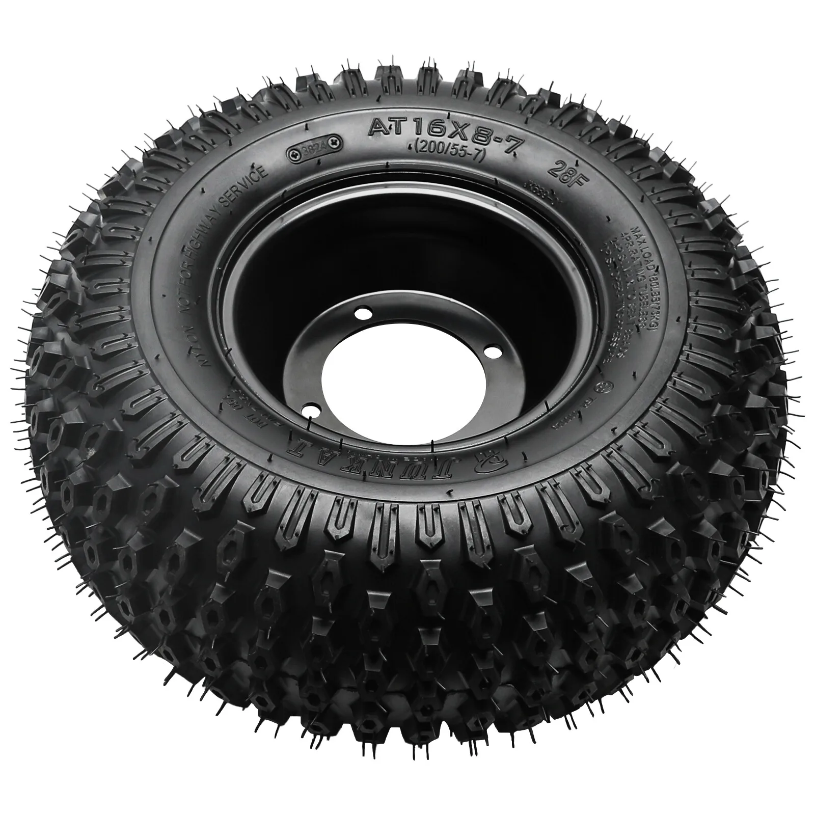 

7 inch Wheel 16x8x7 16x8-7 Tire and Rim 4 Stud 110mm for Go Kart ATV Quad Buggy