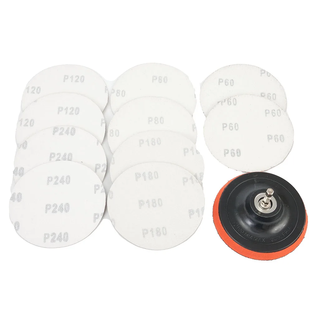 4-Inch Sanding Discs Set With M10 Backing Pad 10-Pack Hooks And Loop Sandpaper 60/80/120/180/240 Grit For Rotary Tools