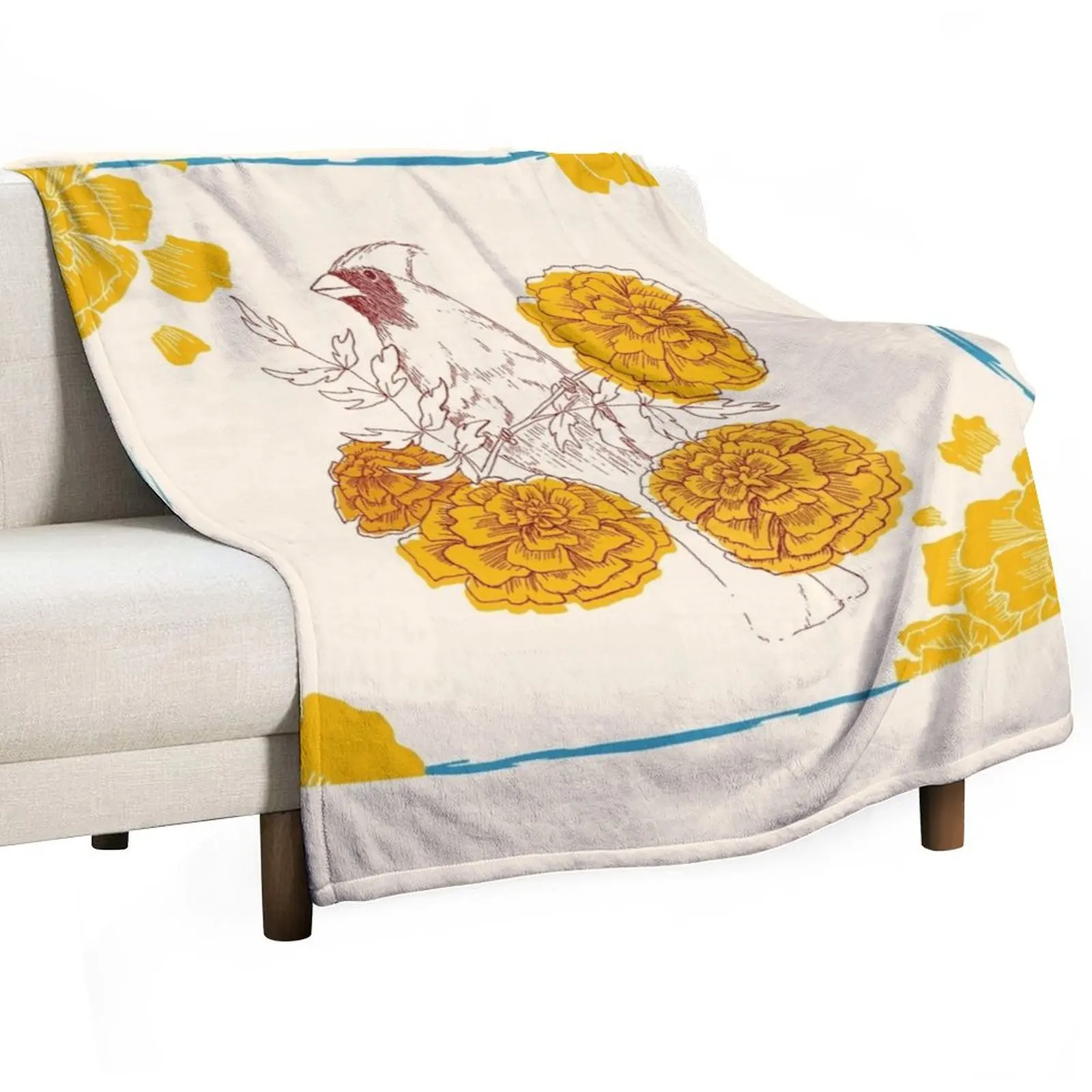 

Cardinal + Marigold + Skylight Throw Blanket Luxury Brand blankets and throws for winter Blankets