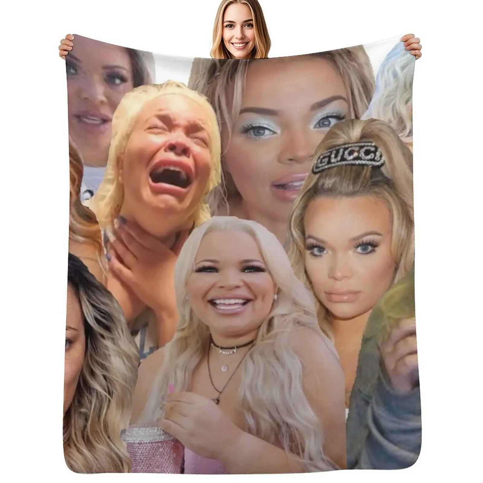 

trisha paytas Throw Blanket christmas gifts Furrys Luxury St sofa bed Blankets