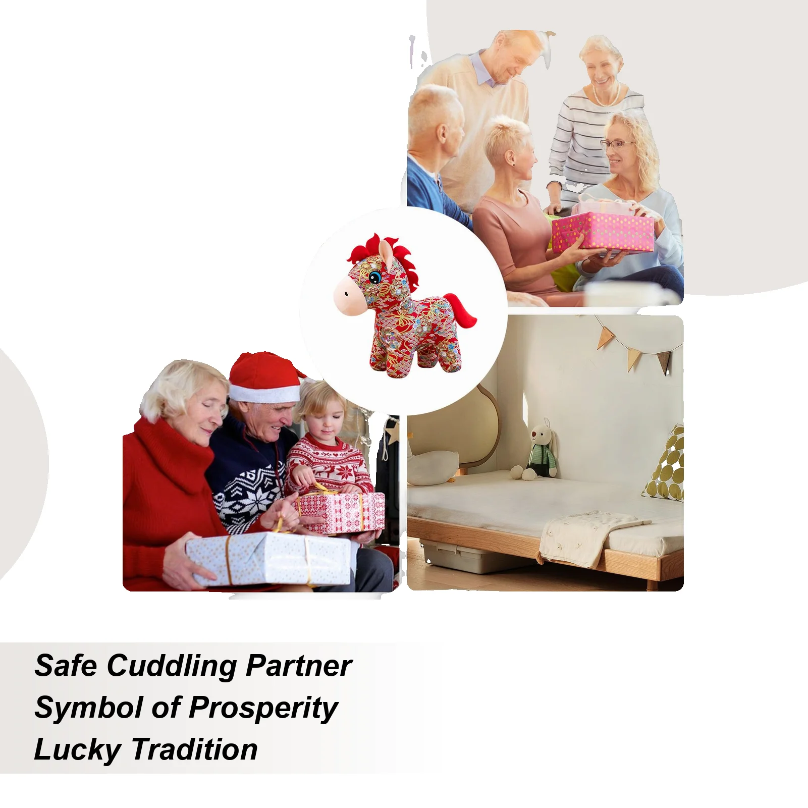 

Stuffed Horse Bedtime Soothing Companion Year Of The Horse Plush Doll For Boys Girls Sisters Friends Collectors Girlfriend Sofa