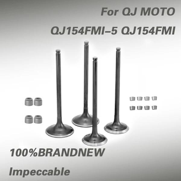 

Impeccable Motorcycle Engine EXHAUST VALVE&INTAKE VALVE Kit Oil Seal Locking Plate New Valve Fit For QJ MOTO QJ154FMI-5 QJ154FMI